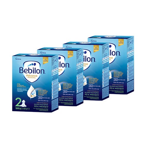 Miniaturka artykułu - #0 Zestaw Bebilon 2 Pronutra Advance Mleko następne po 6. miesiącu, 4x1000g