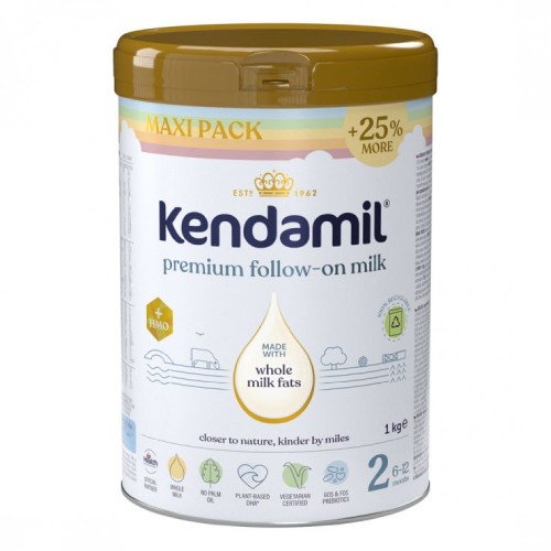 Miniaturka artykułu - #0 Kendamil Premium 2 HMO+ Mleko następne dla niemowląt po 6. miesiącu, 1000g