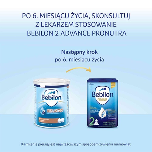 Zdjęcie produktu - 2 BEBILON Bez laktozy Mleko początkowe od urodzenia, 400g