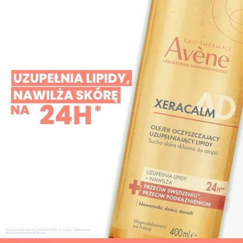 #1 – AVENE XERACALM A.D Uzupełniający lipidy olejek oczyszczający, 400ml