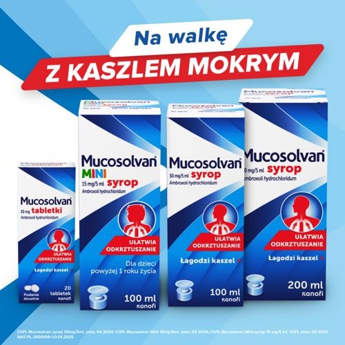 Zdjęcie produktu - 5 Zestaw MUCOSOLVAN mini 15mg/5ml Syrop, 2x 100ml