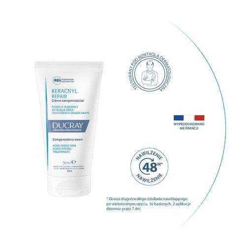 Zdjęcie produktu - 2 DUCRAY Keracnyl Repair Krem odbudowujący, 50ml
