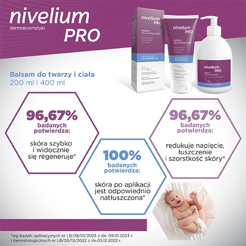 Zdjęcie produktu - 2 NIVELIUM PRO balsam do twarzy i ciała od 1 dnia życia, 200ml