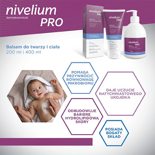 Miniaturka artykułu - #1 NIVELIUM PRO balsam do twarzy i ciała od 1 dnia życia, 400ml
