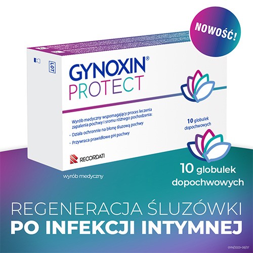 Miniaturka artykułu - #0 Gynoxin Protect, 10 globulek dopochwowych