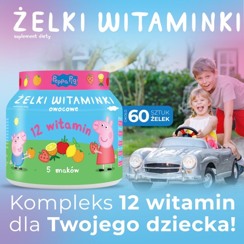 Miniaturka artykułu - #0 DOMOWA APTECZKA Żelki witaminki świnka Peppa, 180g