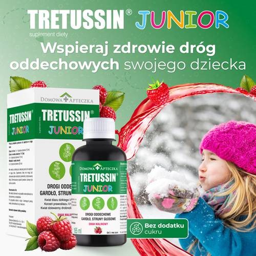 Miniaturka artykułu - #0 Tretussin Junior smak malinowy, 165ml