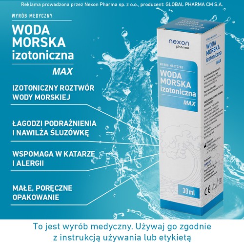Miniaturka artykułu - #0 Woda morska izotoniczna Max, 30 ml