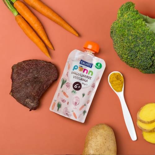Zdjęcie produktu - 2 SALVEST P&Otilde;NN BIO Wołowina z puree warzywnym, 100g