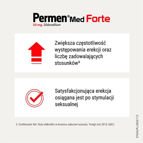 Zdjęcie produktu - 3 Permen Med Forte 50mg, 4 tabletki powlekane