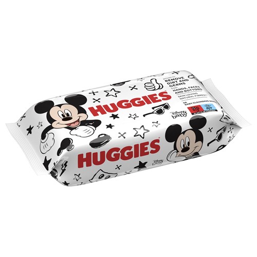Miniaturka artykułu - #0 HUGGIES Chusteczki nawilżane Baby Wipes Mickey Mouse, 56 szt.