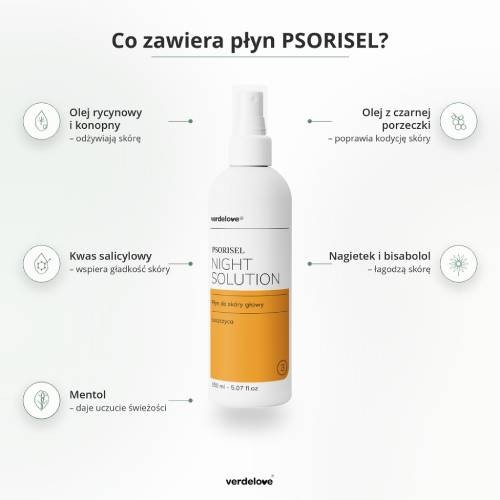 #3 – PSORISEL Zestaw dermokosmetyk&oacute;w do pielęgnacji sk&oacute;ry głowy u os&oacute;b z objawami łuszczycy: Szampon, 200ml + Emulsja na noc, 200ml + Płyn do sk&oacute;ry głowy, 150ml