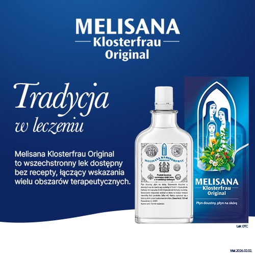 Miniaturka artykułu - #1 Melisana Klosterfrau Original Płyn doustny, płyn na sk&oacute;rę, 155 ml