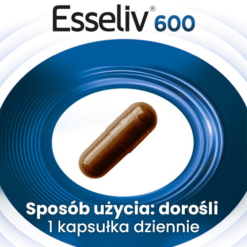 Miniaturka artykułu - #1 ESSELIV 600, Fosfolipidy essentiale, 50kaps.