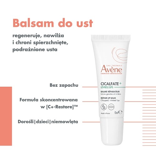 Miniaturka artykułu - #1 AVENE Cicalfate+ LIPS Regenerujący balsam do ust, 10ml
