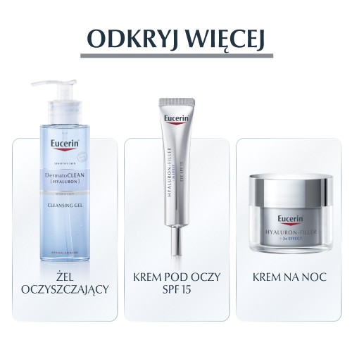 Zdjęcie produktu - 4 Eucerin Hyaluron Filler Przeciwzmarszczkowy krem do twarzy na dzień SPF30, 50ml