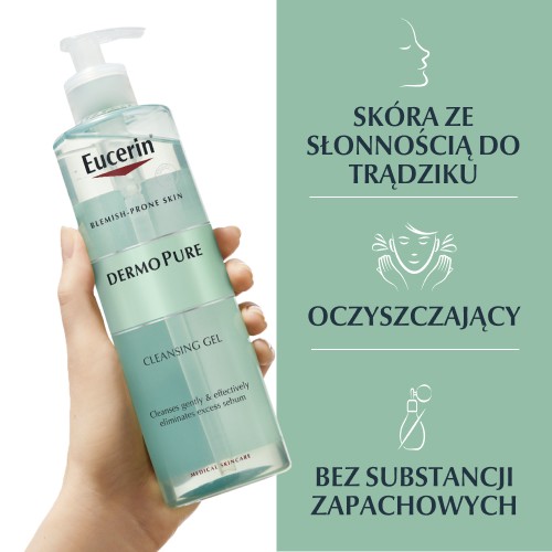 Miniaturka artykułu - #1 Eucerin DermoPure Żel oczyszczający, 400 ml