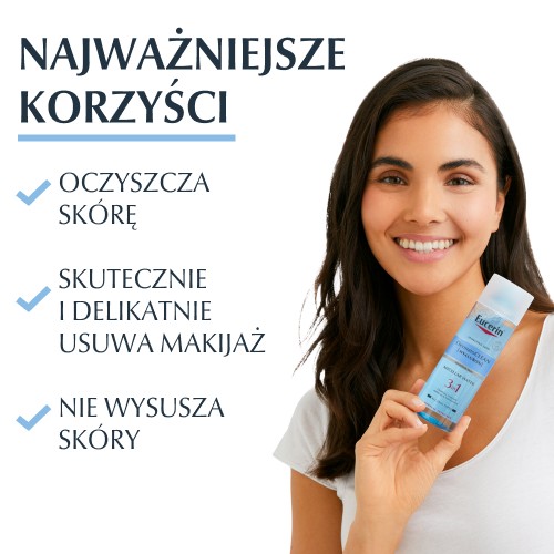 Miniaturka artykułu - #0 Eucerin DermatoClean Hyaluron Płyn micelarny, 400 ml