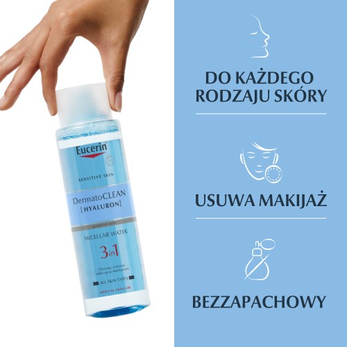 Miniaturka artykułu - #1 Eucerin DermatoClean Hyaluron Płyn micelarny, 400 ml