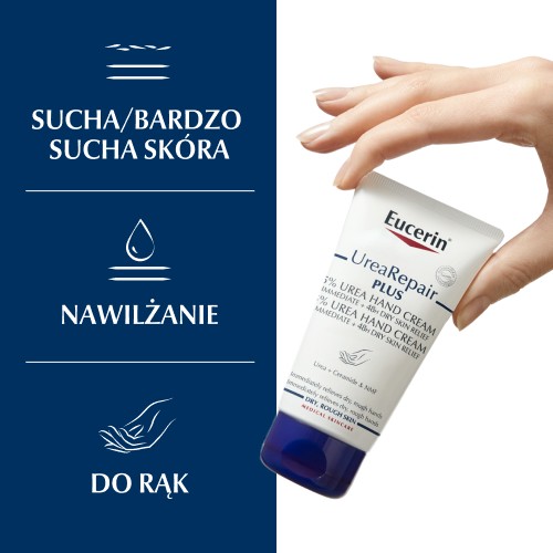 Miniaturka artykułu - #1 Eucerin UreaRepair Plus Krem do rąk z 5% mocznika, 75 ml