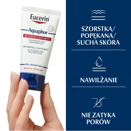 Miniaturka artykułu - #1 Eucerin Aquaphor Maść regenerująca, 45 ml