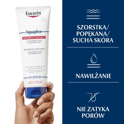 Miniaturka artykułu - #1 Eucerin Aquaphor maść regenerująca, 220 ml