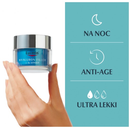 Miniaturka artykułu - #1 Eucerin Hyaluron-Filler Booster nawilżający na noc, 50 ml
