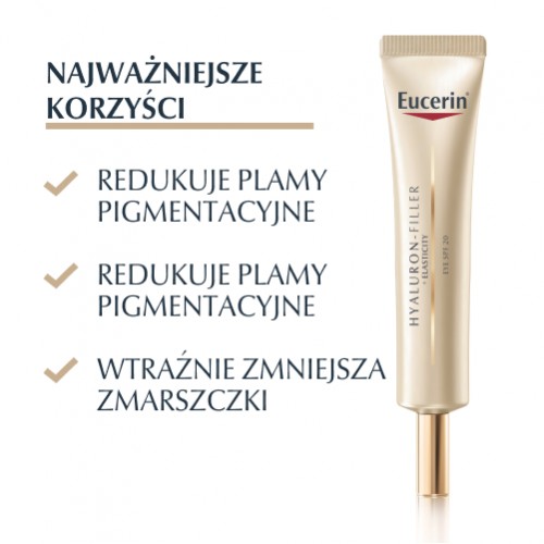 Miniaturka artykułu - #1 Eucerin Hyaluron-Filler + Elasticity Przeciwzmarszczkowy krem pod oczy SPF 20, 15 ml