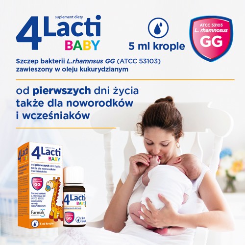 Miniaturka artykułu - #0 Zestaw 4 LACTI BABY Krople, 2x5ml