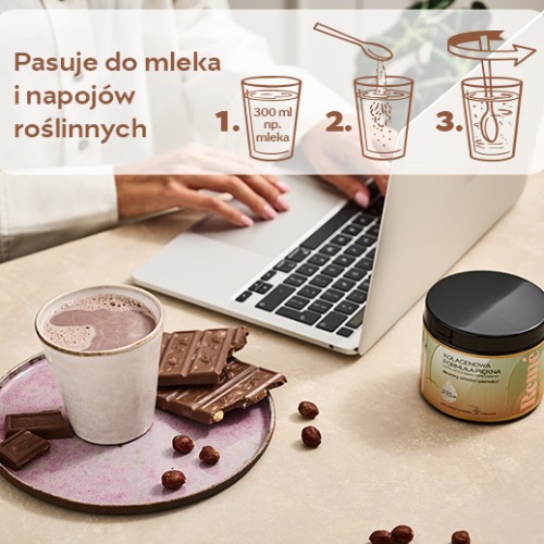 Zdjęcie produktu - 2 REME Kolagenowa Formuła Piękna Caffe Latte o smaku orzechowym, 150g