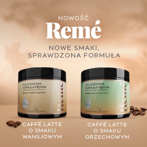 Miniaturka artykułu - #0 REME Kolagenowa Formuła Piękna Caffe Latte o smaku waniliowym, 150g