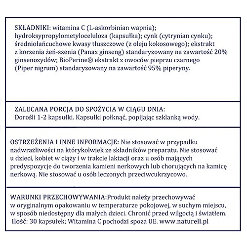 Zdjęcie produktu - 5 NATURELL C 1000+, 90kaps.