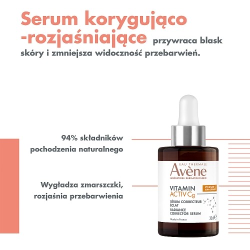 Miniaturka artykułu - #0 AVENE VITAMIN ACTIV Cg Serum korygująco - rozjaśniające, 30ml