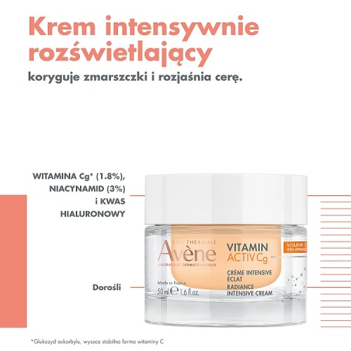 Miniaturka artykułu - #0 AVENE VITAMIN ACTIV Cg krem intensywnie rozjaśniający, 50ml