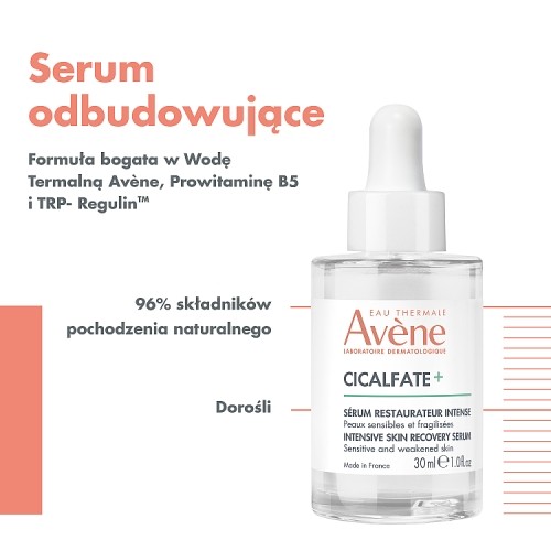 Zdjęcie produktu - 0 AVENE CICALFATE+ Serum intensywnie odbudowujące, 30ml