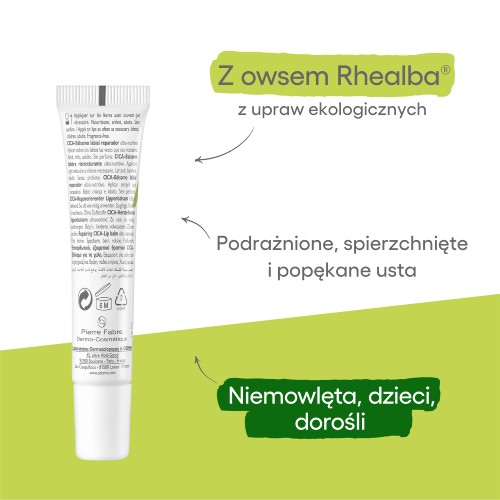 Zdjęcie produktu - 2 A-DERMA Dermalibour Baume Levre Regenerujący balsam do ust, 15ml
