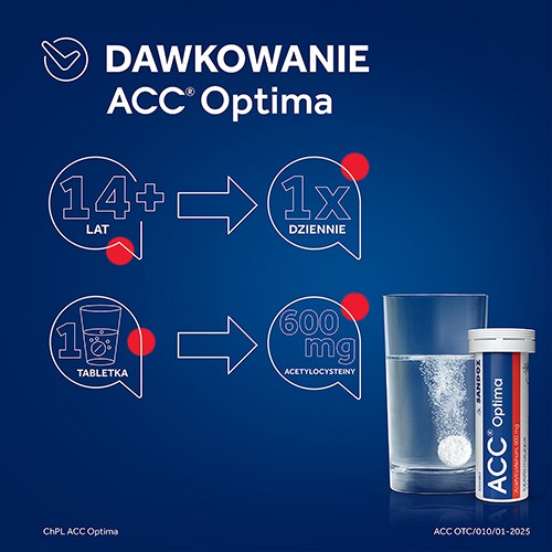Miniaturka artykułu - #1 ACC OPTIMA 600 mg - 10 tabletek musujących