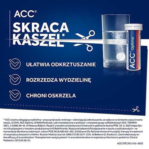 Zdjęcie produktu - 2 ACC OPTIMA 600 mg - 10 tabletek musujących