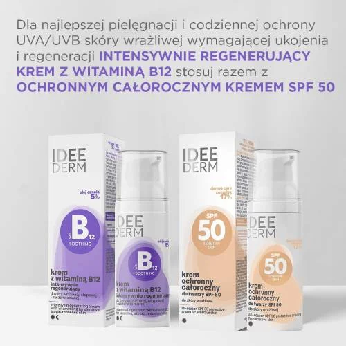 #3 – IDEE DERM Krem z witaminą B12 intensywnie regenerujący, 50ml