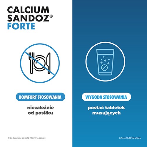 Zdjęcie produktu - 3 Calcium-Sandoz Forte 500 mg, 20 tabletek musujących