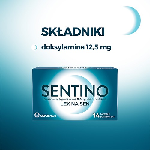 Zdjęcie produktu - 2 Sentino Lek na sen 12,5 mg, 14 tabletek powlekanych