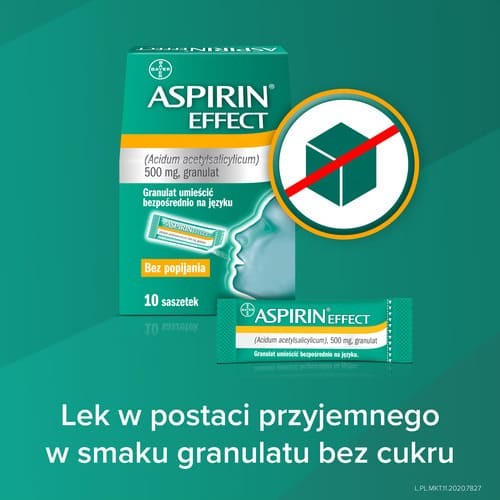 Zdjęcie produktu - 4 ASPIRIN EFFECT 500mg - 10 saszetek 