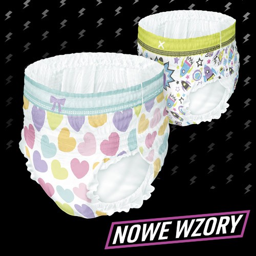 Zdjęcie produktu - 4 PAMPERS NINJAMAS Pieluchomajtki na noc dla dziewczynek 4-7 lat (17-30 kg), 60 szt.