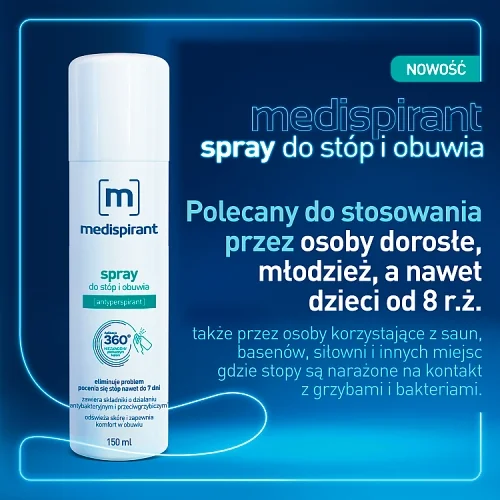 #1 – MEDISPIRANT Spray do st&oacute;p i obuwia, 150ml