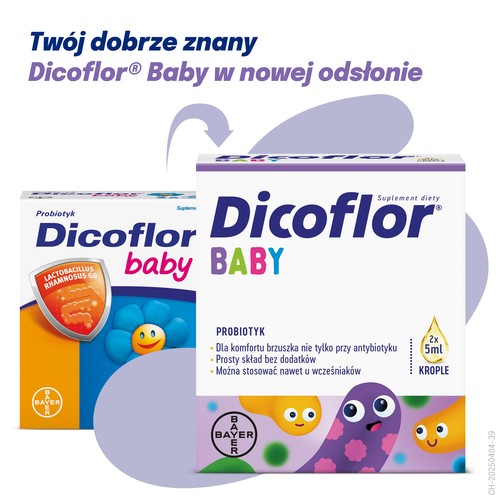 Miniaturka artykułu - #0 Dicoflor Baby krople zestaw, 2 x 5 ml