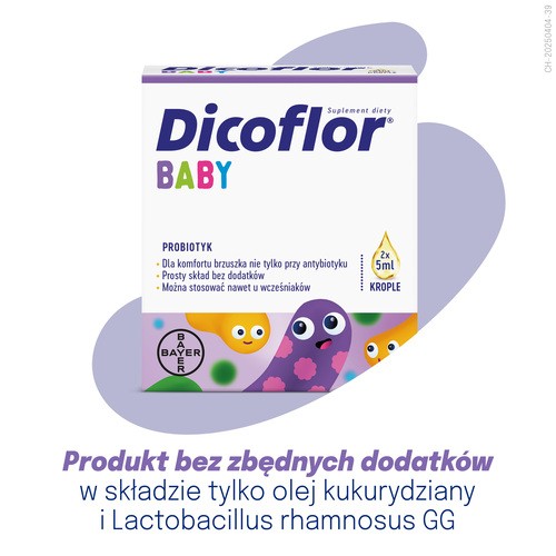 Zdjęcie produktu - 2 Dicoflor Baby krople zestaw, 2 x 5 ml