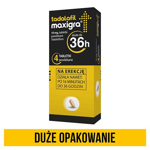 Miniaturka artykułu - #0 Tadalafil Maxigra 10mg, 4 tabletki powlekane