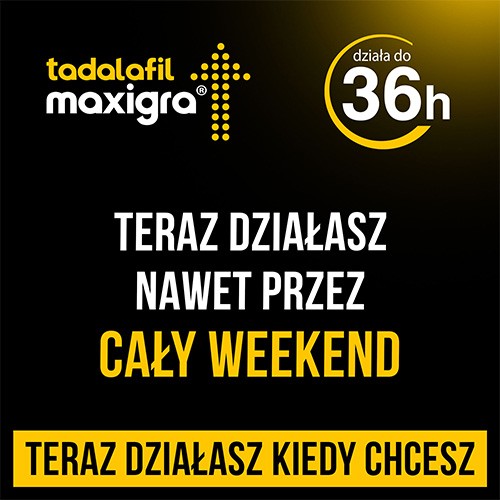 Zdjęcie produktu - 5 Tadalafil Maxigra 10mg, 4 tabletki powlekane