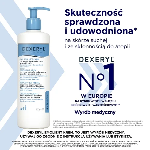 #0 – DEXERYL Emolient Krem do sk&oacute;ry suchej i atopowej, 500g