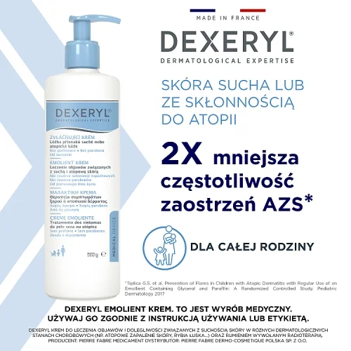 #1 – DEXERYL Emolient Krem do sk&oacute;ry suchej i atopowej, 500g